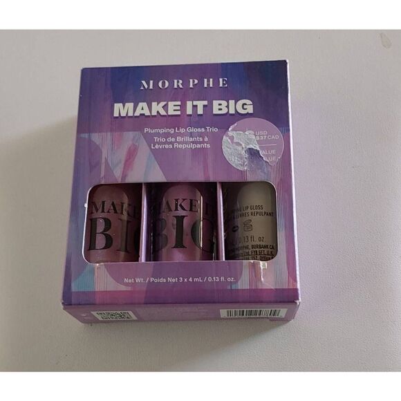 BNIB~Morphe Make it Big Plumping Lip Gloss Trio - Picture 3 of 4